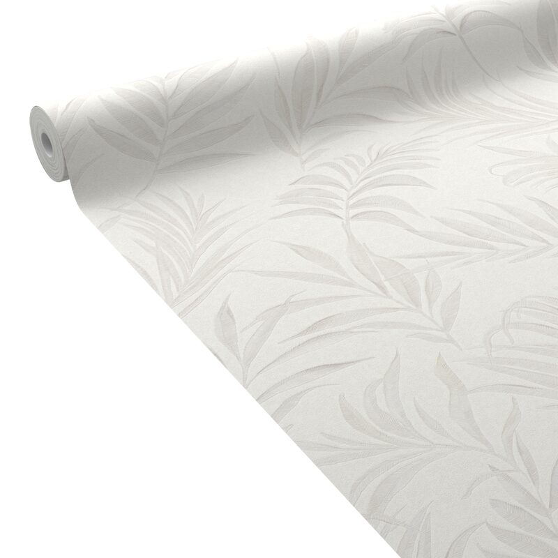 Papier peint intissé MIDNIGHT BOTANICA coloris blanc