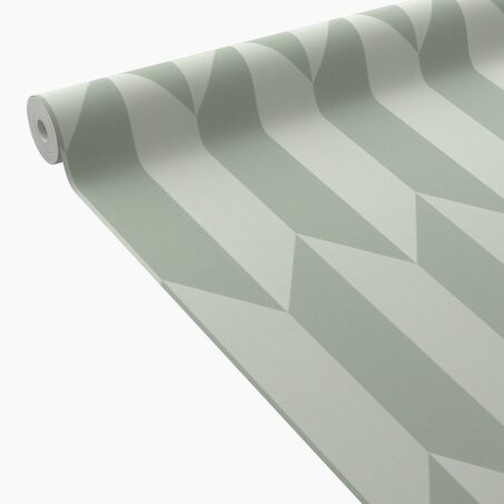 CosmoLiving Papier peint intissé GRAPHIC GROOVE vert d'eau