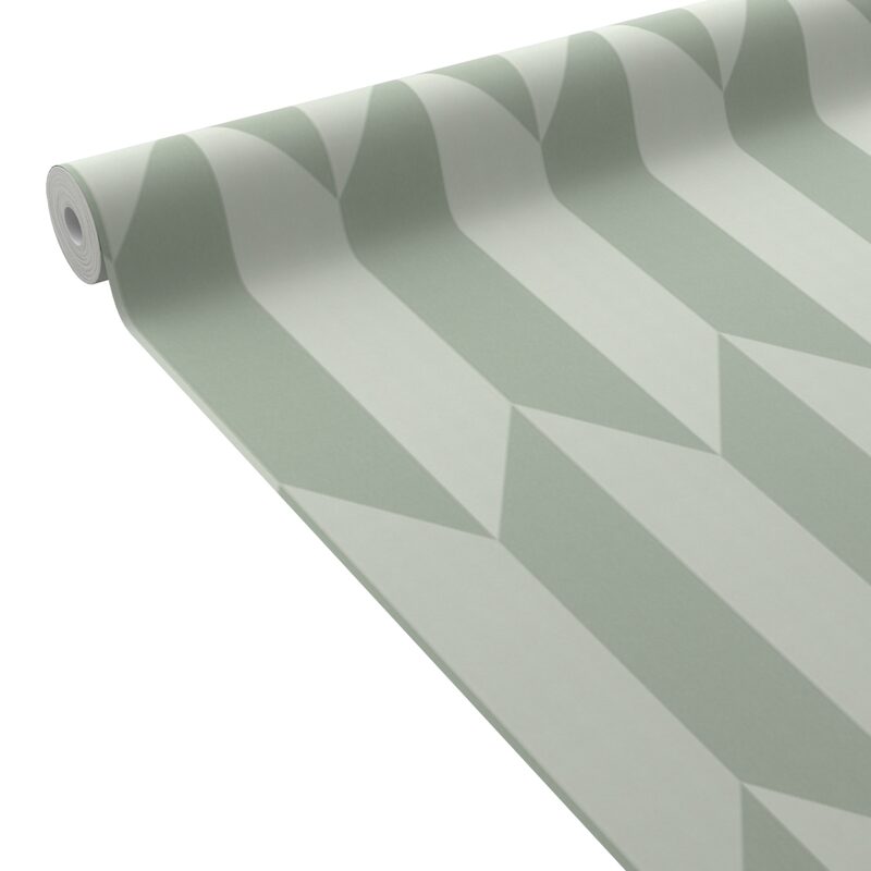 Papier peint intissé GRAPHIC GROOVE coloris vert d'eau