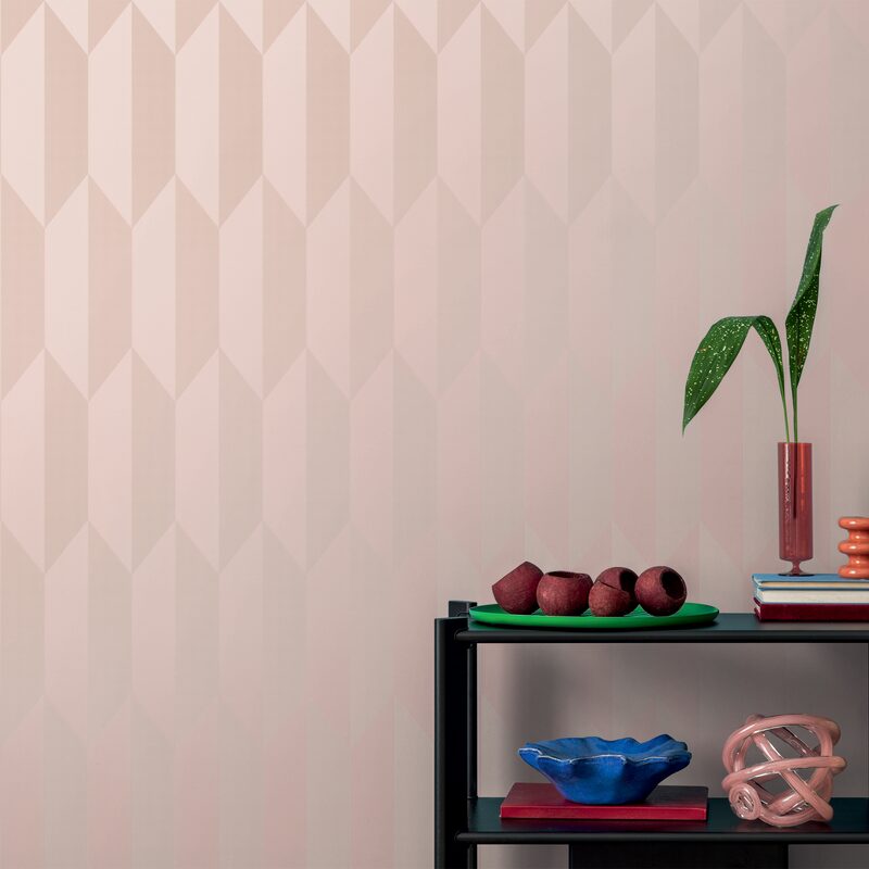Papier peint intissé GRAPHIC GROOVE coloris rose perle