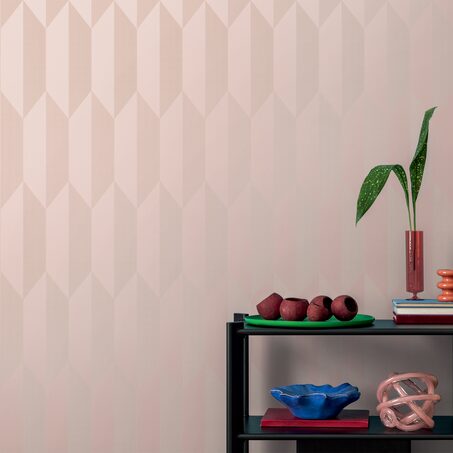 Papier peint intissé GRAPHIC GROOVE coloris rose perle