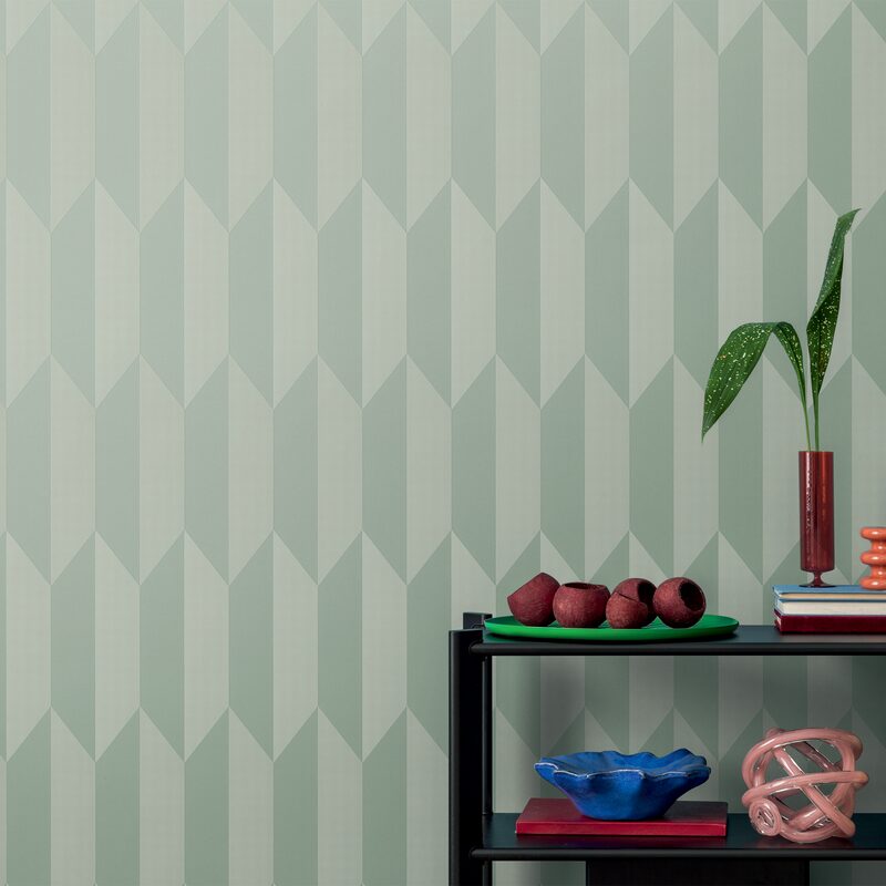 Papier peint intissé GRAPHIC GROOVE coloris vert d'eau