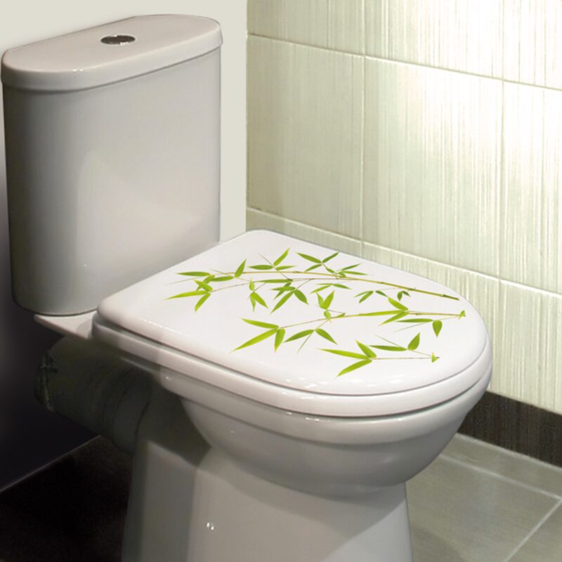 Sticker d'abattant WC BAMBOO coloris vert bambou - 4MURS