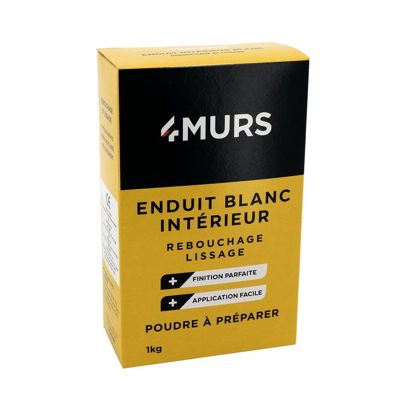 4MURS Enduit de rebouchage et lissage 1 Kg - 4MURS