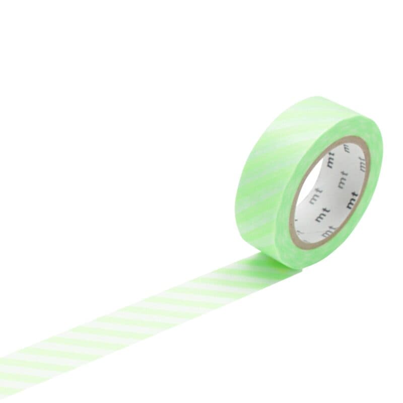 Masking tape RAYURES coloris vert fluo - 4MURS
