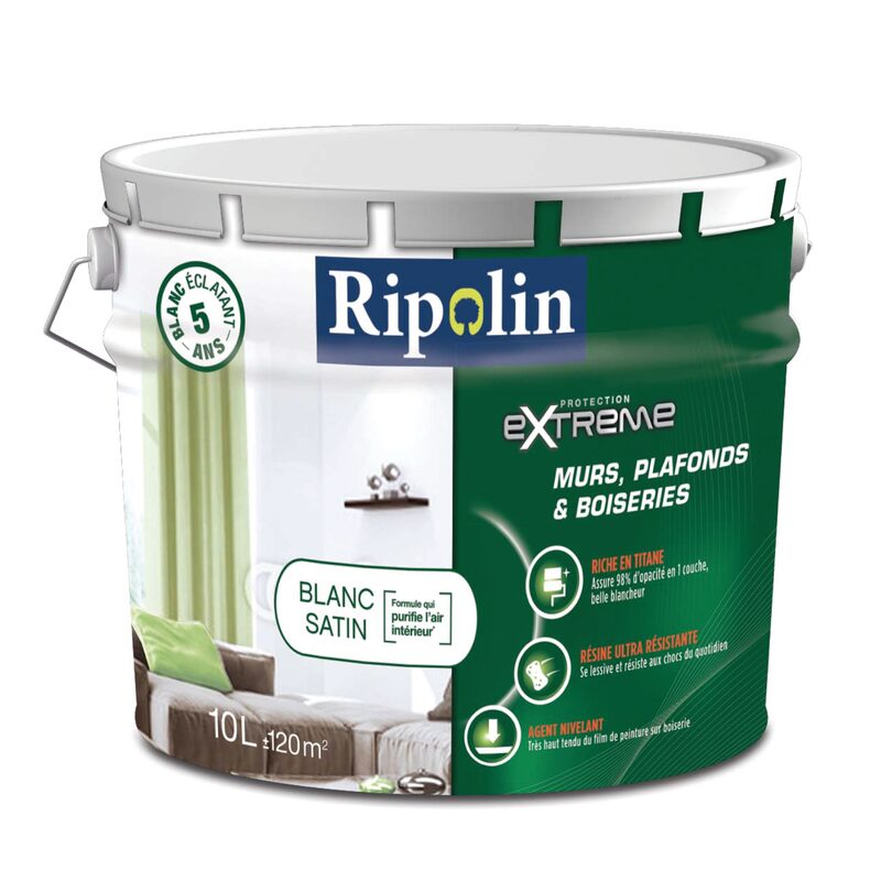 Peinture acrylique RIPOLIN Collector Blanc satin pas cher