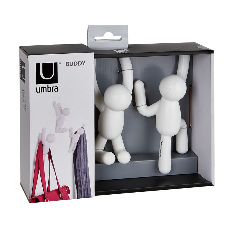 Patère sur porte 4 Buddy Hooks noir Umbra - 1001 Patères