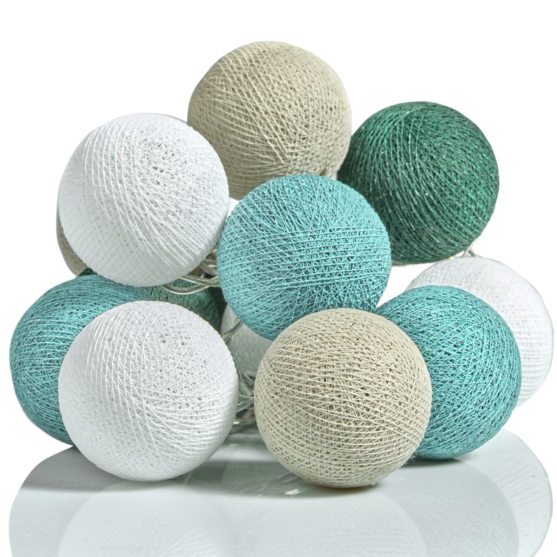 Guirlande lumineuse boule ÉMERAUDE coloris vert émeraude - 4MURS