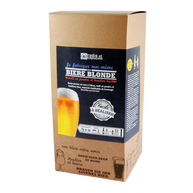 Kit de brassage bière blonde bio 4L - Radis & Capucine