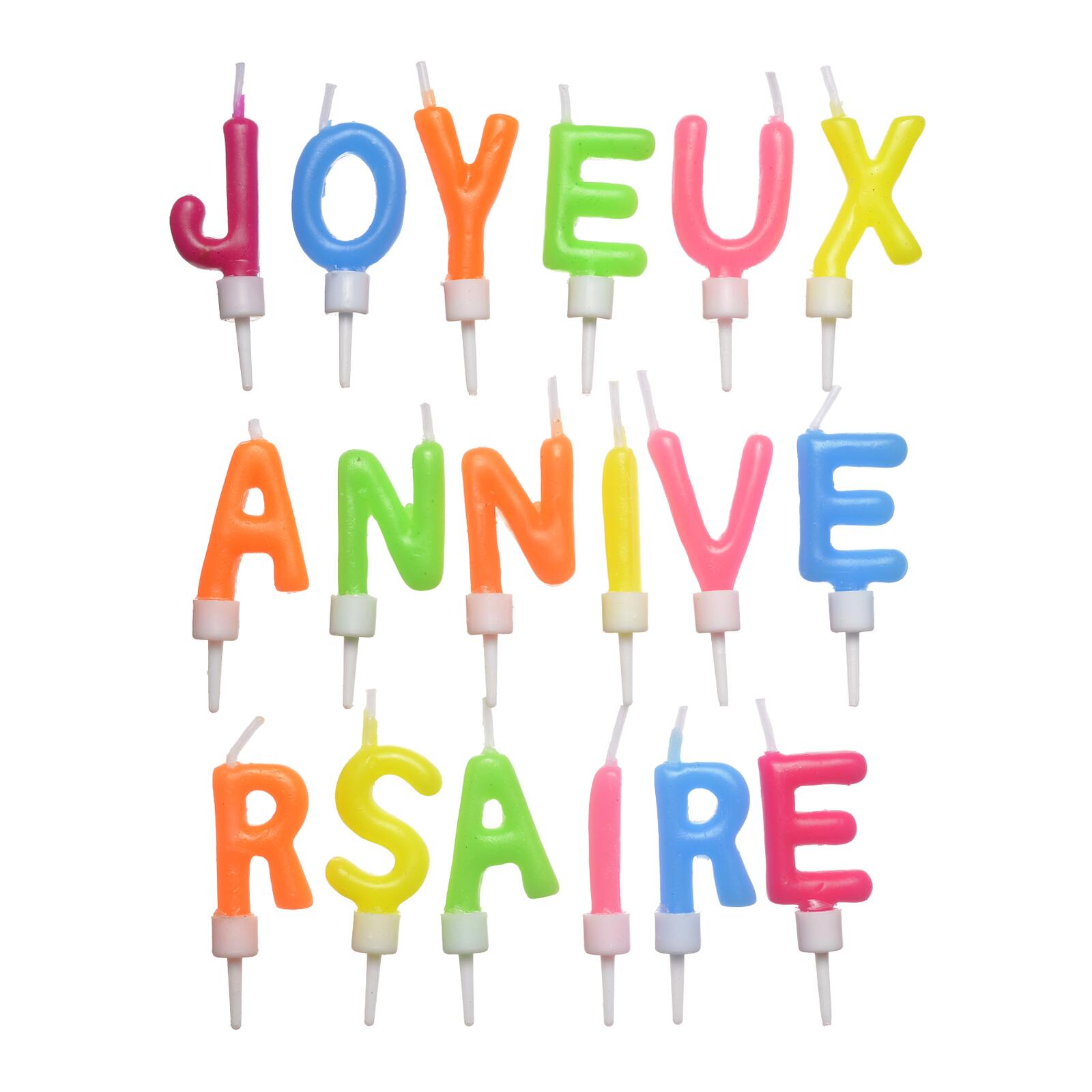 Bougie JOYEUX ANNIVERSAIRE coloris multicolore - Bougie - 4MURS