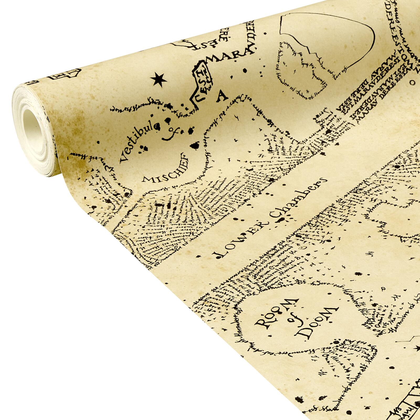 Papier peint HARRY POTTER LA CARTE DU MARAUDEUR sable 4MURS