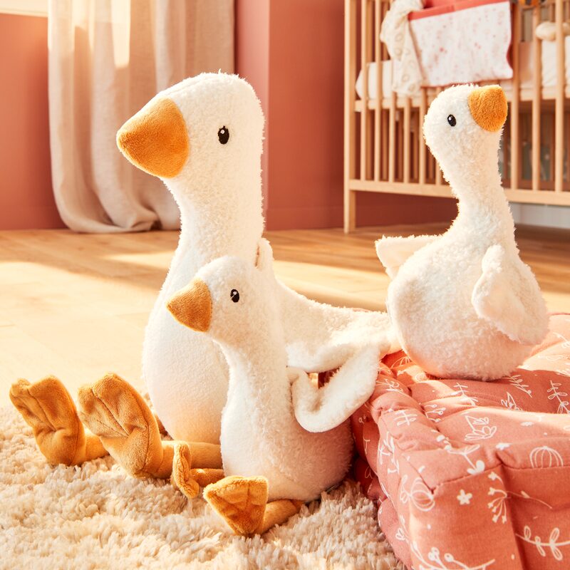 Peluche canard pour éveiller bébé, douce et réconfortante, un