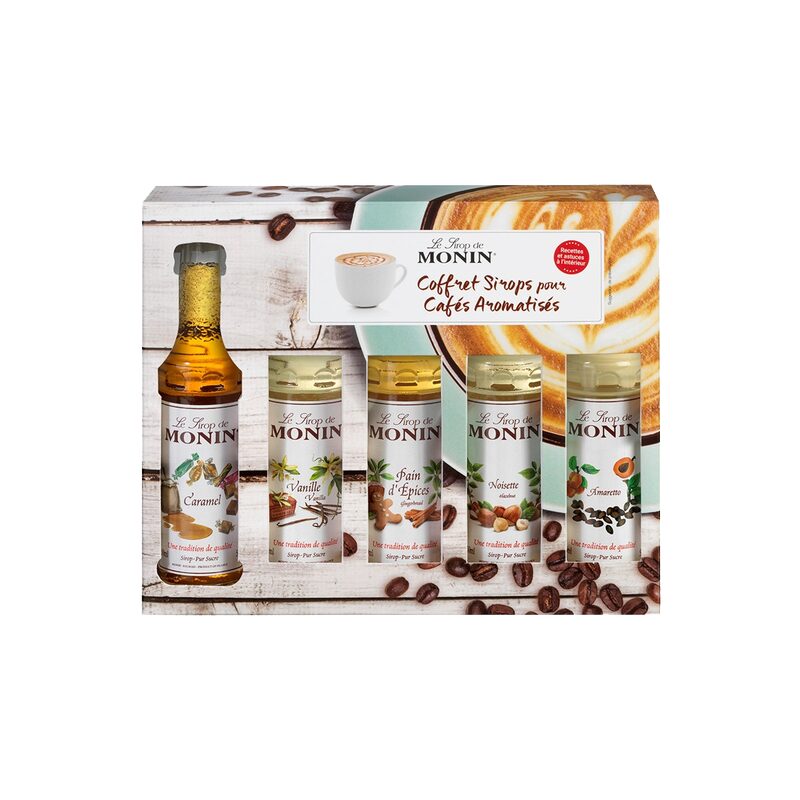 Monin Sirops pour Café, Set 3 x 50 ml