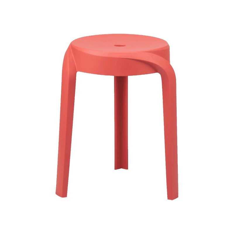 Tabouret plastique rouge 28*28*45cm | Sanifer