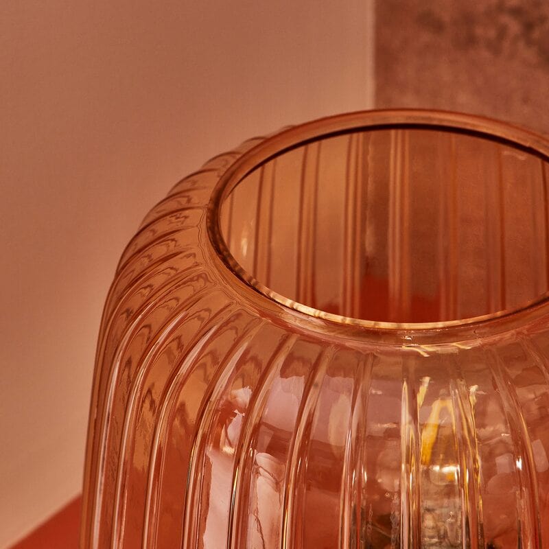 Lampe à poser design verre ambré - Andro
